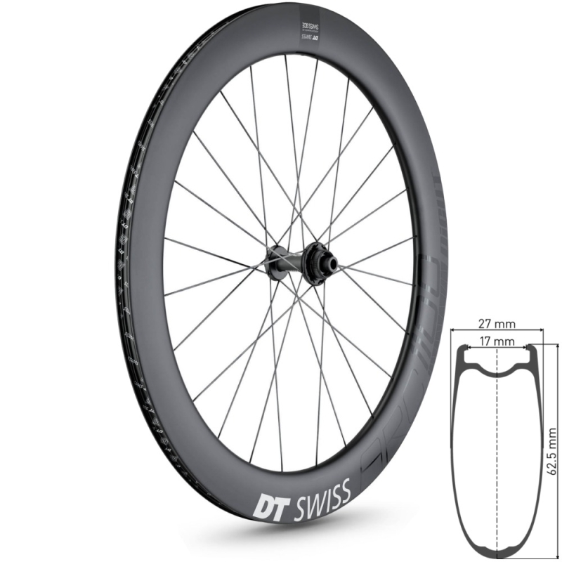 DT Swiss ARC 1400 Dicut 62 Koło przednie szosa 700C disc Center lock