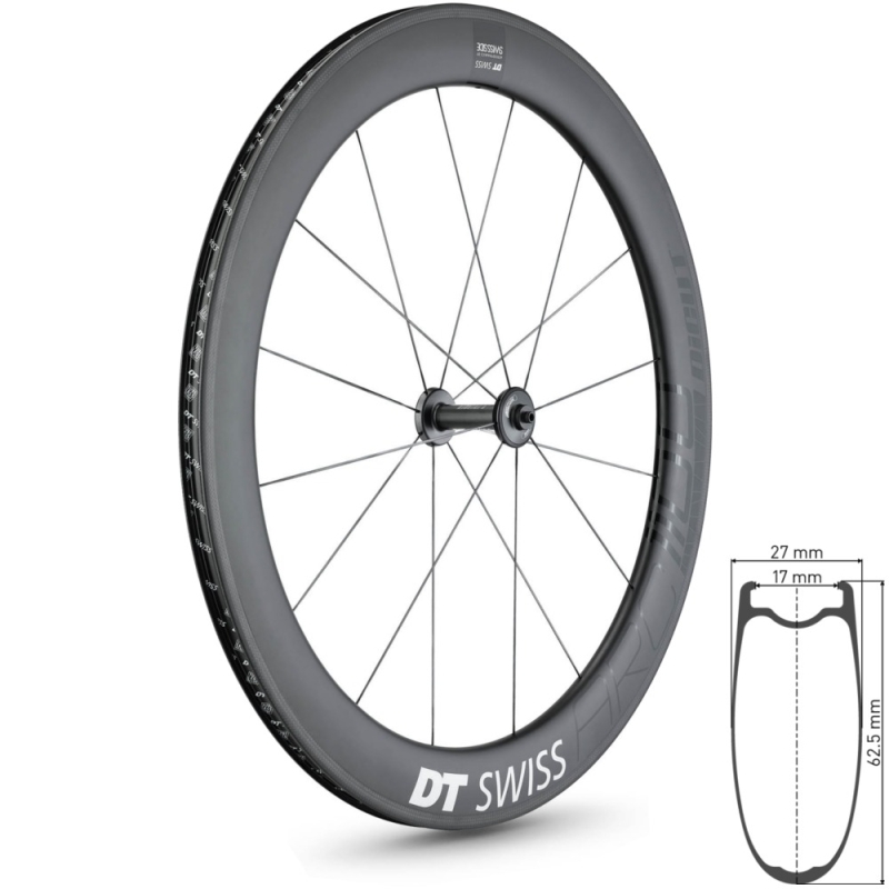 DT Swiss ARC 1400 Dicut 62 Koło przednie szosa 700C oś 5mm