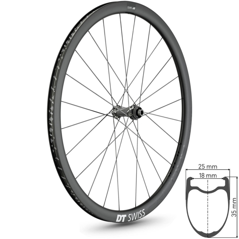 DT Swiss PRC 1400 Spline 35 Koło przednie szosa 700C disc Center Lock