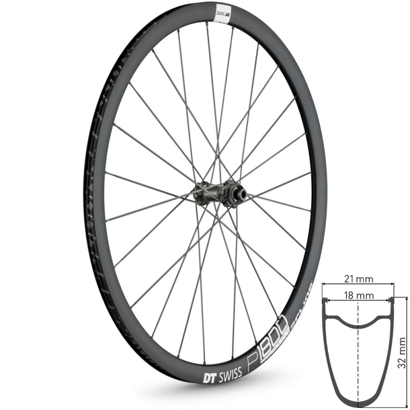 DT Swiss P 1800 Spline 32 Koło tylne szosa 700C disc Center Lock