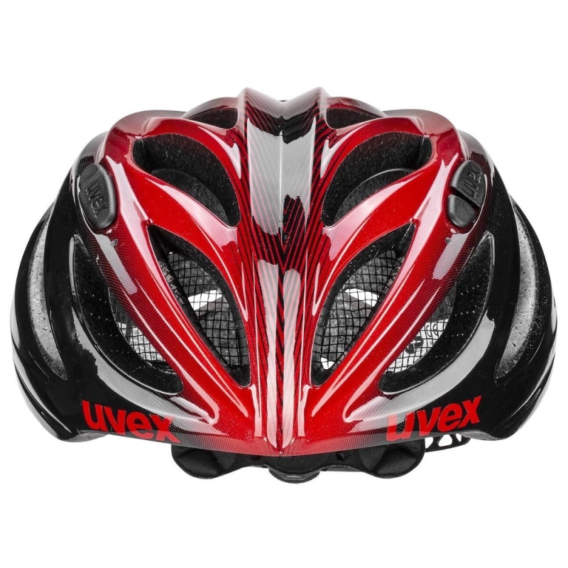 Kask rowerowy Uvex Boss Race czarno-czerwony