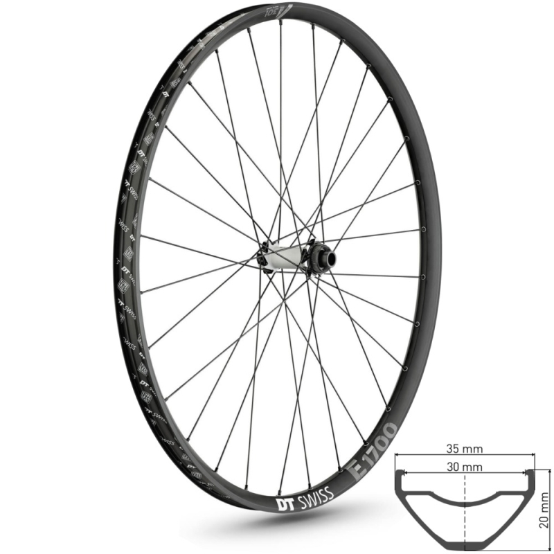 DT Swiss E 1700 Spline 30 Koło przednie 27,5 disc Center lock