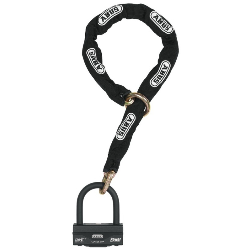 Abus Granit 58 12KS Black loop Zapięcie U lock z łańcuchem czarne