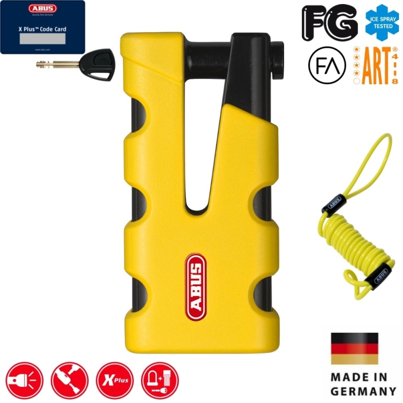 Blokada tarczy hamulcowej Abus Granit Sledg XPlus 77 Grip Yellow