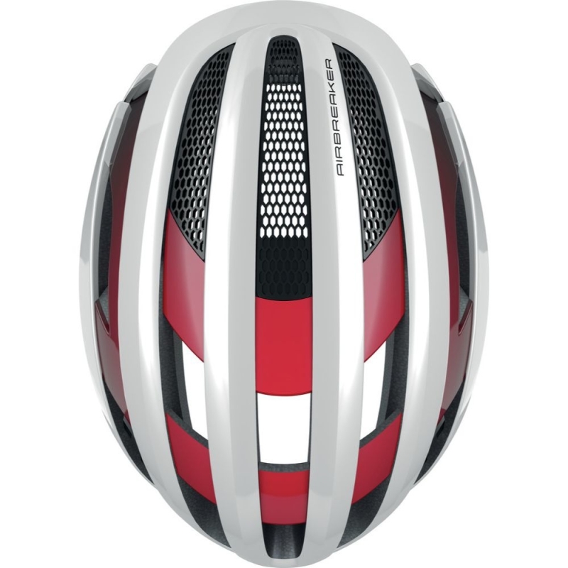 Kask rowerowy Abus AirBreaker biało-czerwony