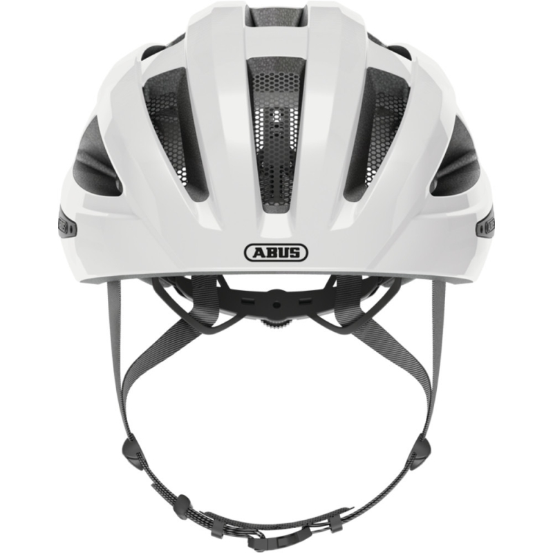 Kask rowerowy Abus Macator biało-srebrny