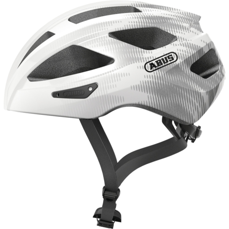 Kask rowerowy Abus Macator biało-srebrny