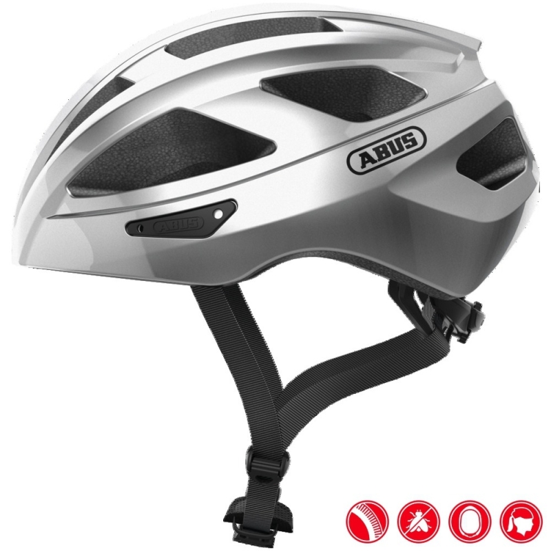 Kask rowerowy Abus Macator srebrny