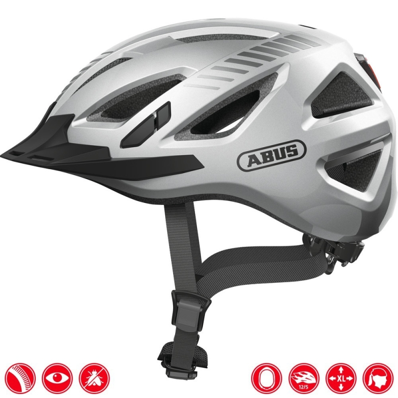 Kask rowerowy Abus Urban-I 3.0 Signal srebrny