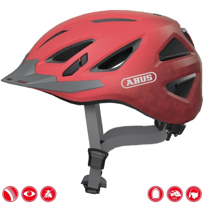 Kask rowerowy Abus Urban-I 3.0 bordowy