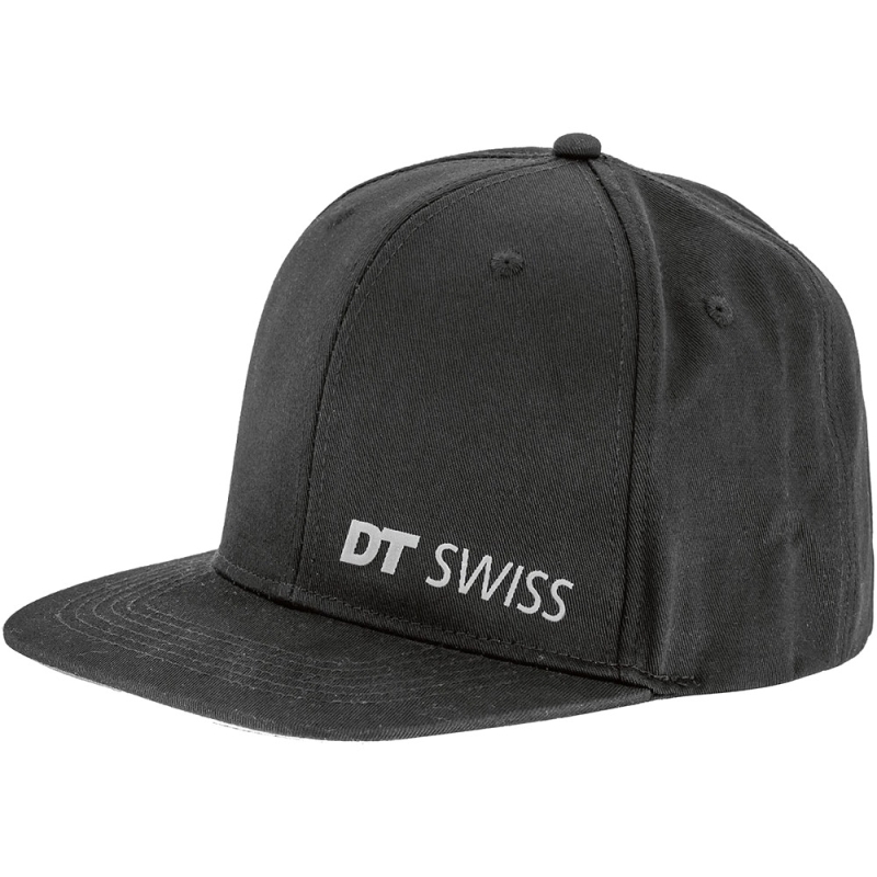 DT Swiss Cap Czapka z daszkiem czarna z silikonowym logo