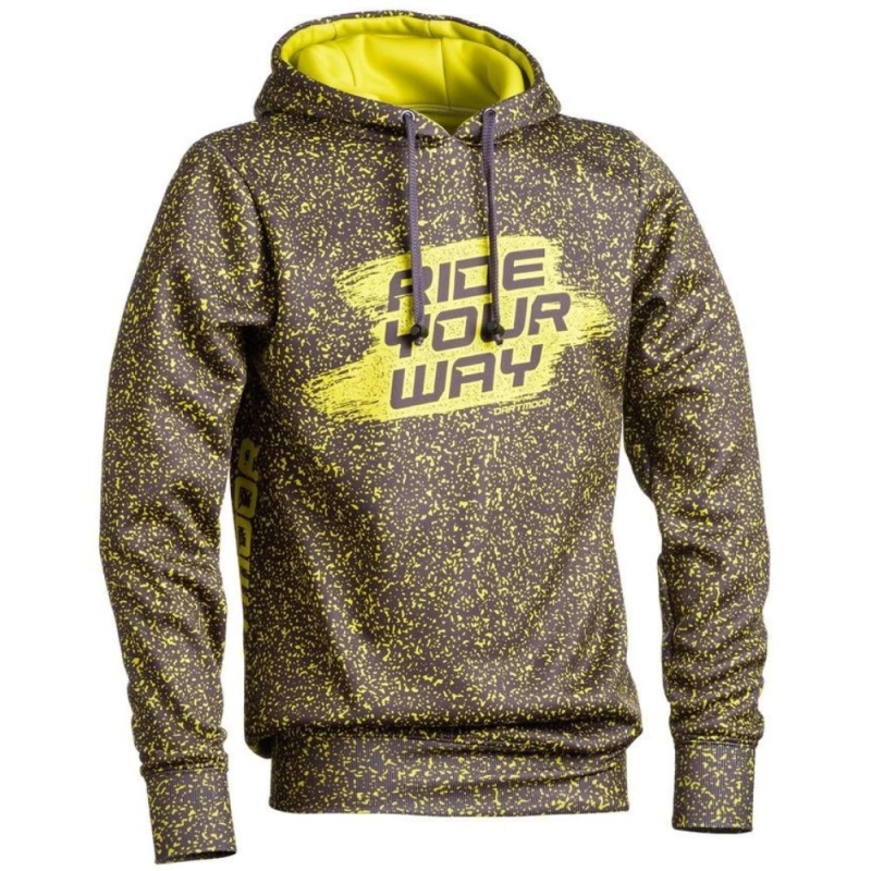 Bluza Dartmoor Ride Your Way grafitowo-żółta