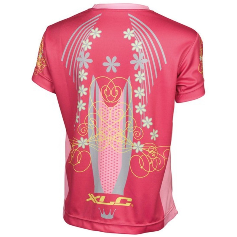 Koszulka rowerowa dziecięca XLC JE-S16 różowa