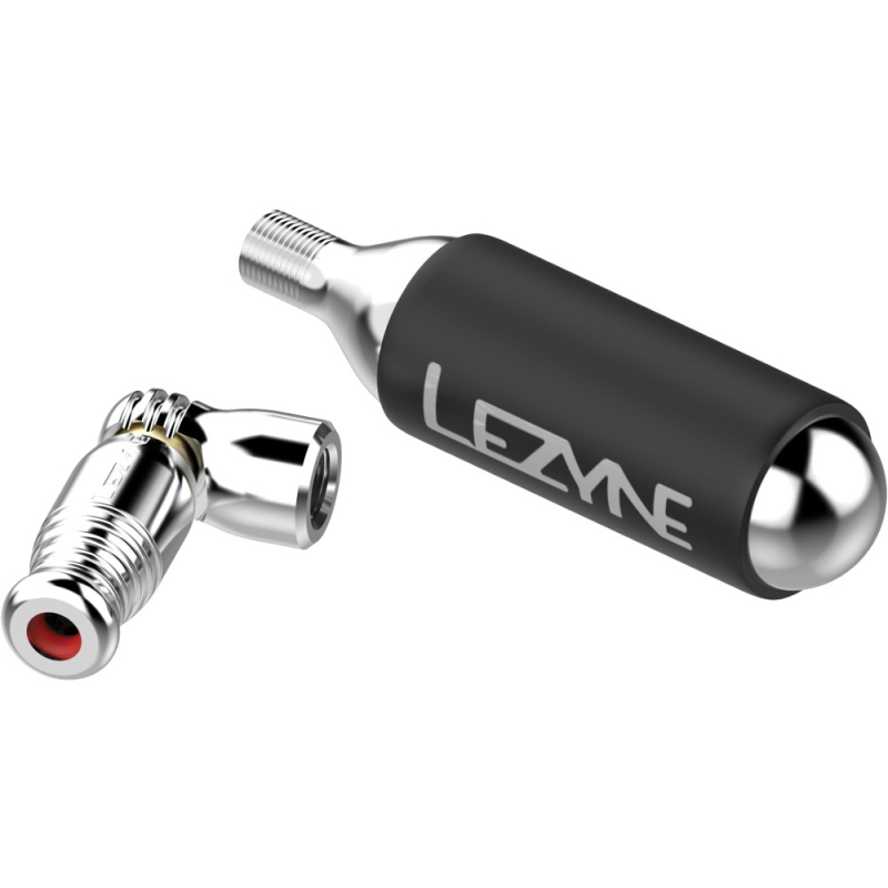 Pompka na naboje CO2 Lezyne Trigger Speed Drive srebrna z nabojem 16g