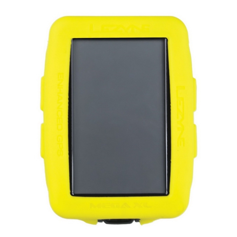 Lezyne Mega XL GPS Cover Gumowa obudowa do licznika żółta