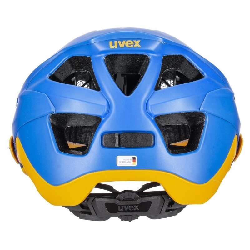Kask rowerowy Uvex Quatro Integrale niebiesko-żółty