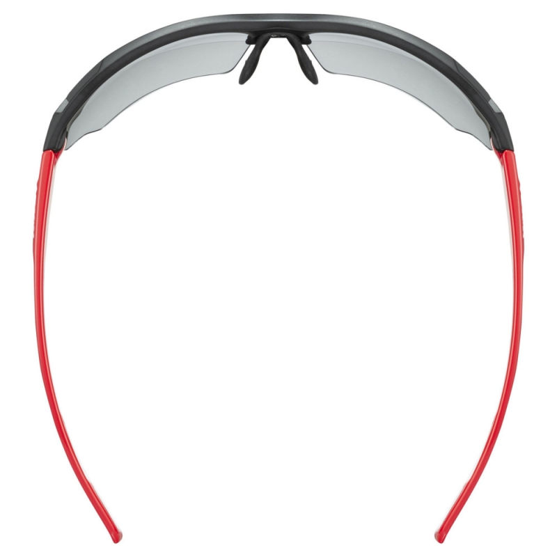 Okulary rowerowe Uvex Sportstyle 802 V czarno-czerwone