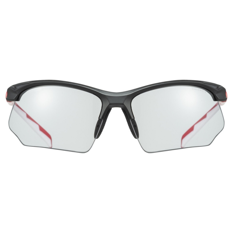 Okulary rowerowe Uvex Sportstyle 802 V czarno-czerwone