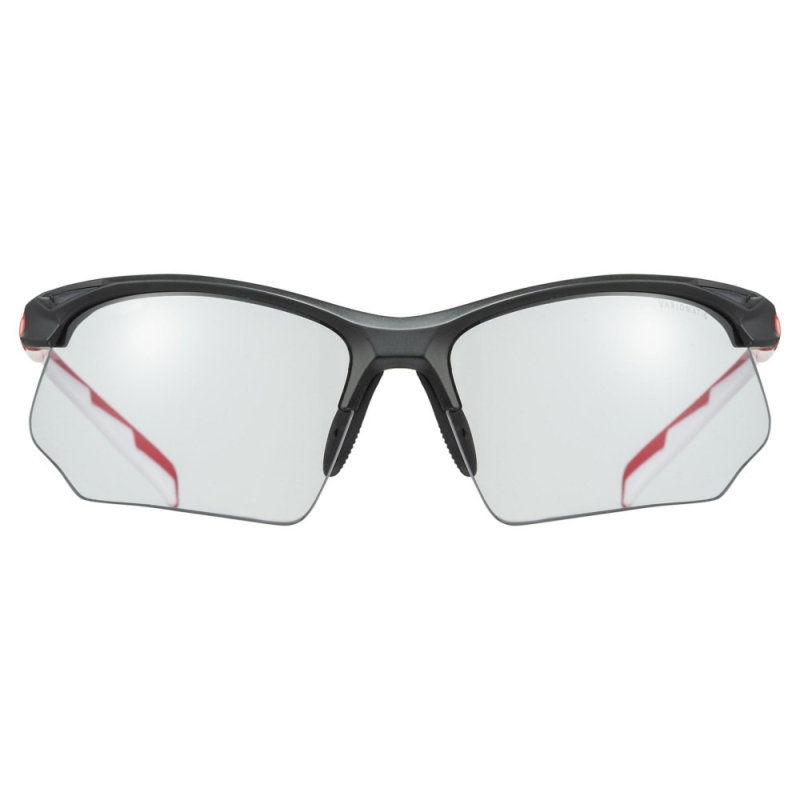 Okulary rowerowe Uvex Sportstyle 802 V czarno-czerwone