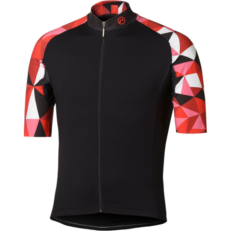 Koszulka rowerowa Accent Mosaic czerwono-czarna