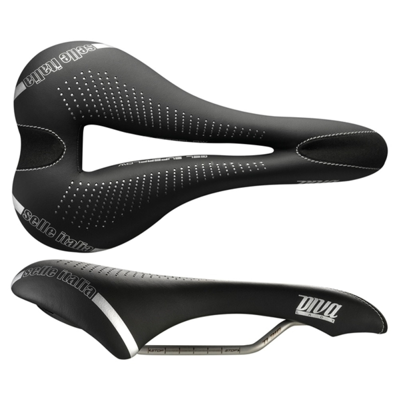 Siodełko damskie Selle Italia Diva Gel Superflow czarne