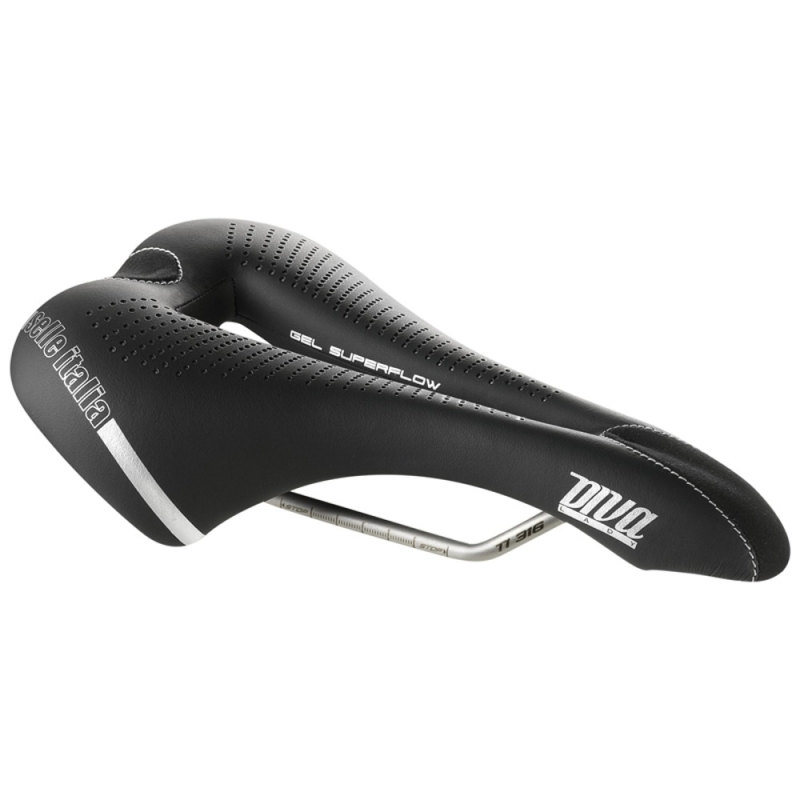 Siodełko damskie Selle Italia Diva Gel Superflow czarne