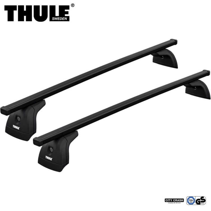 Bagażnik Dachowy Thule SquareBar Evo BMW 5-Series 4-dr Sedan F10 2010-2017 fabryczne punkty czarny