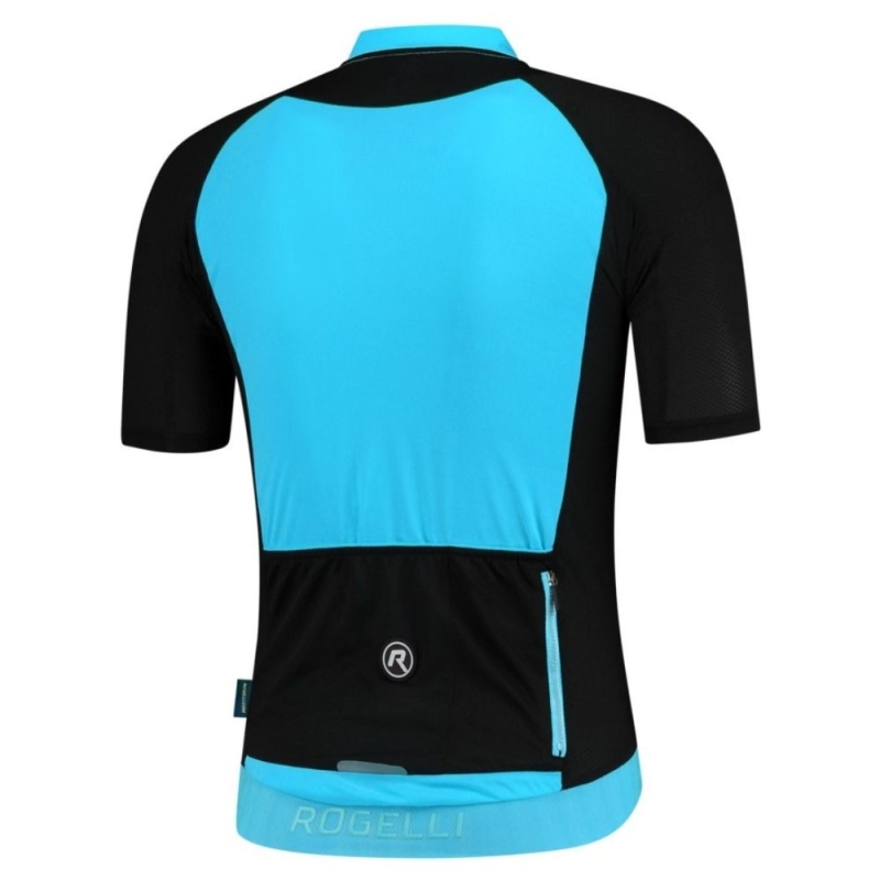 Koszulka rowerowa Rogelli Ray czarno-niebieska