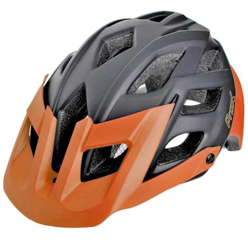 Kask rowerowy ProX Thor czarno-pomarańczowy