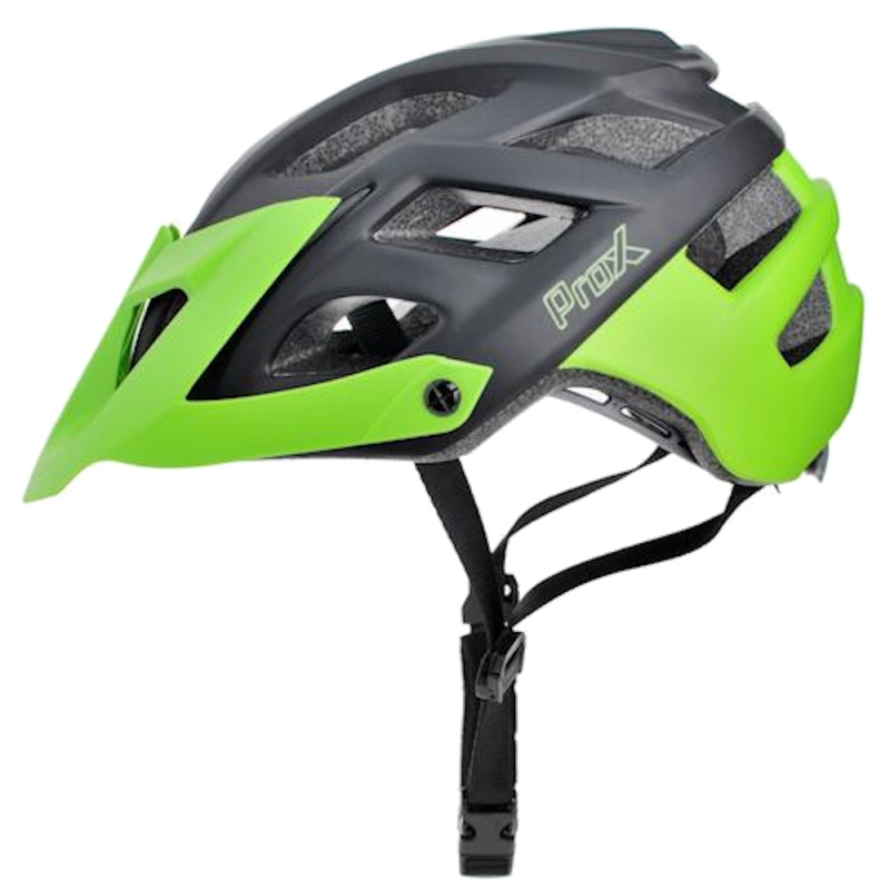 Kask rowerowy ProX Thor czarno-zielony