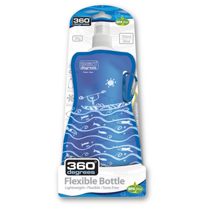 360 Degrees Flexible Drink Bottle Bukłak niebieski