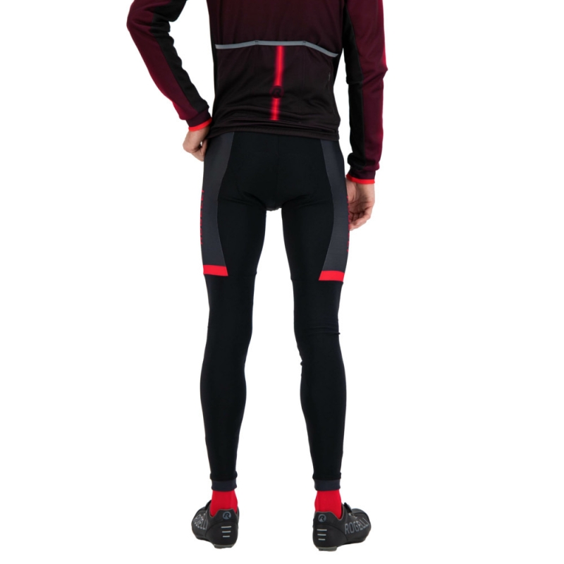 Spodnie rowerowe Rogelli Fuse czarno-czerwone