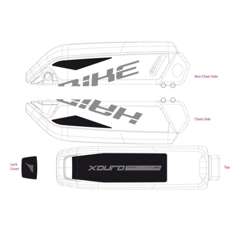 Haibike Naklejki na akumulator Bosch do XDURO Urban/Urban RS