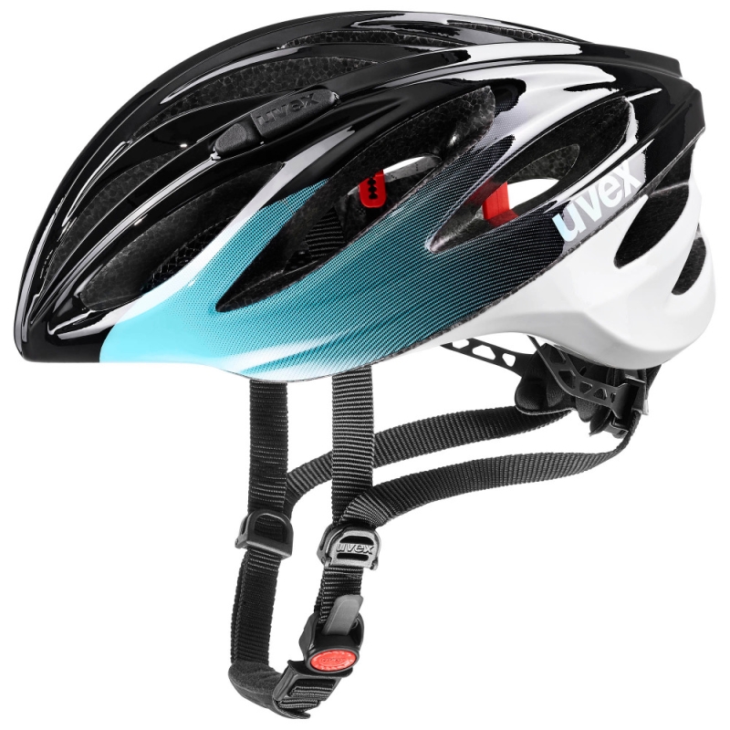 Kask rowerowy Uvex Boss Race czarno-niebieski