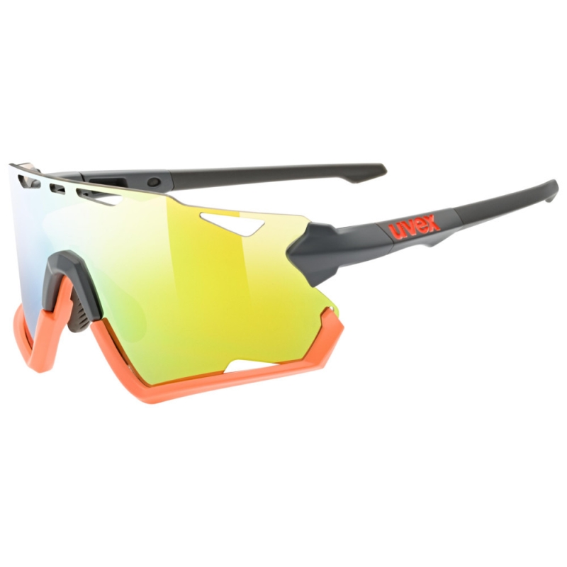 Okulary rowerowe Uvex Sportstyle 228 szaro-pomarańczowe