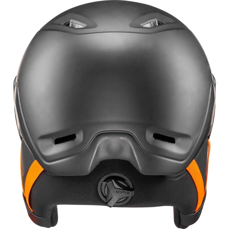 Uvex Hlmt 700 Visor Kask narciarski snowboard dark slate orange mat litemirror silver