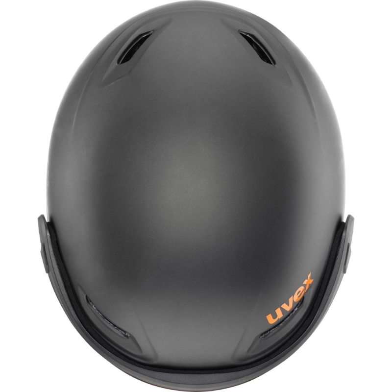 Kask narciarski snowboardowy Uvex Hlmt 700 Visor czarno pomarańczowy