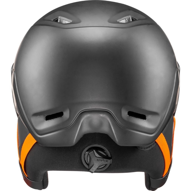 Kask narciarski snowboardowy Uvex Hlmt 700 Visor czarno pomarańczowy