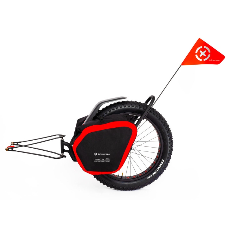 Przyczepka bagażowa Extrawheel Mate Solo + sakwy Nomad Cordura 60 L