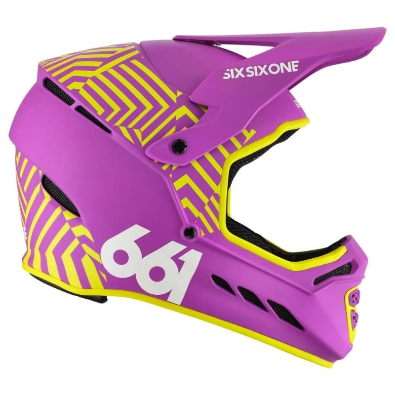 Kask rowerowy Fullface SixSixOne 661 Reset fioletowy