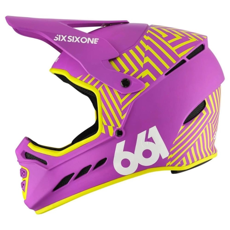 Kask rowerowy Fullface SixSixOne 661 Reset fioletowy