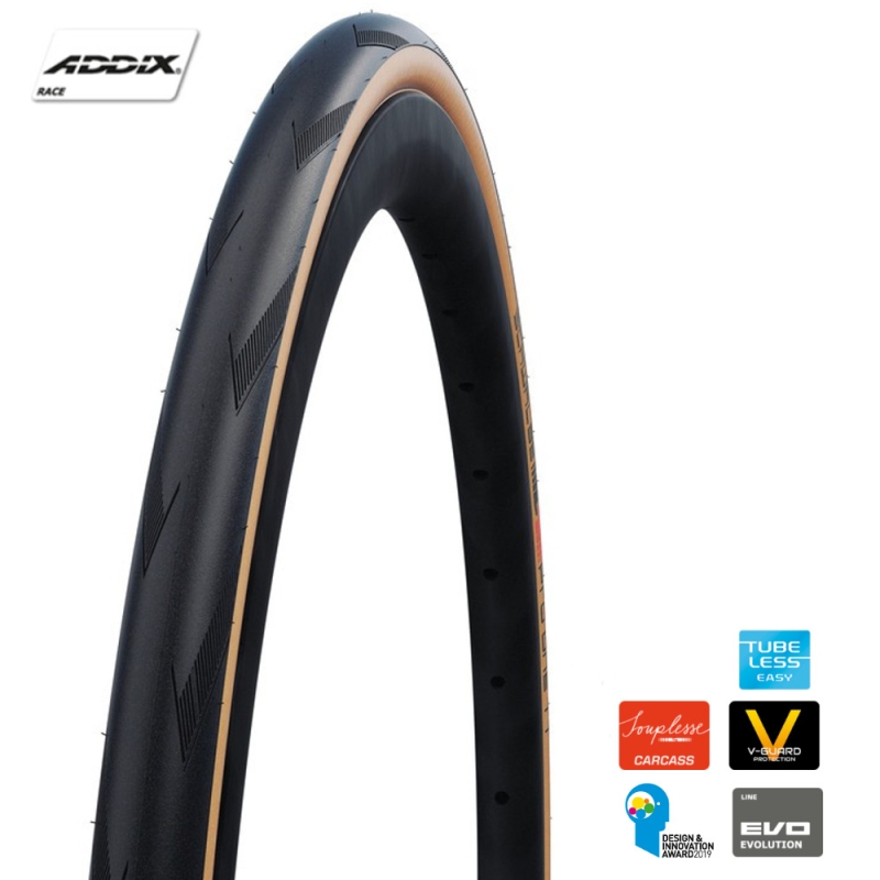 Opona zwijana Schwalbe Pro One 700c Addix Race VG TL-E Transparent