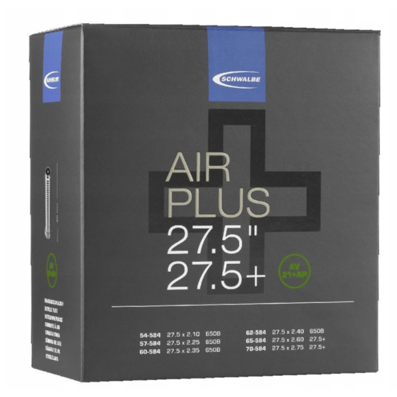 Schwalbe Air Plus Dętka 27.5 i 27.5 plus cala wentyl Auto 40mm