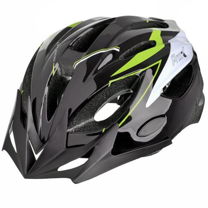 Kask rowerowy ProX Thunder czarno-zielony