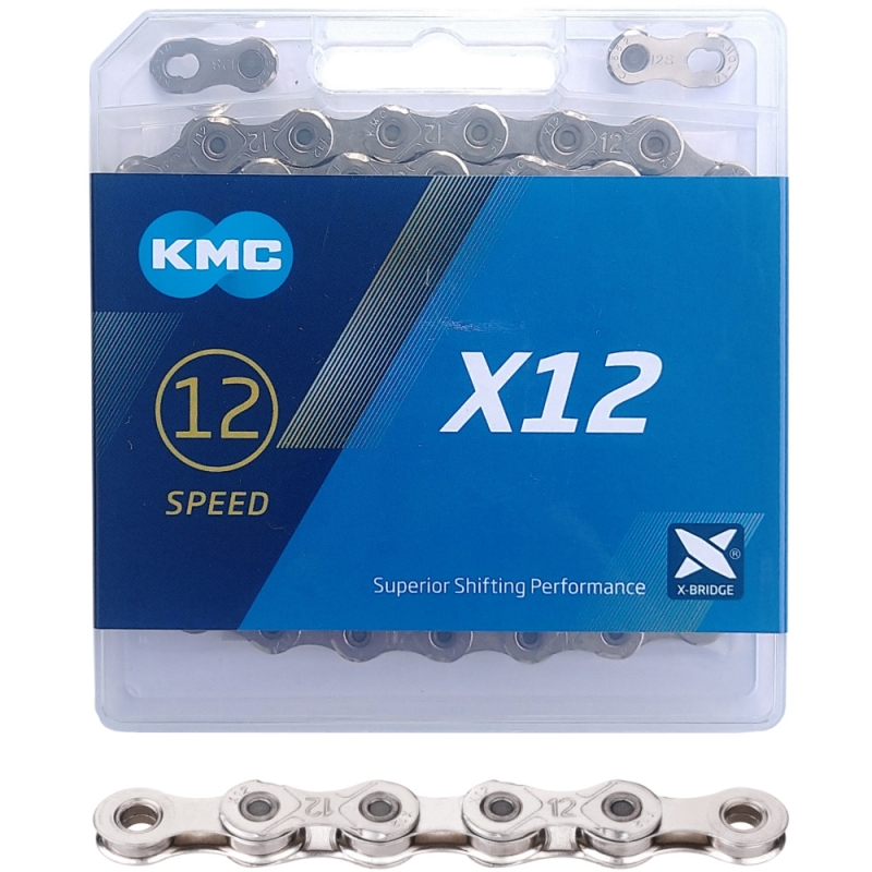 Łańcuch KMC X12 srebrny