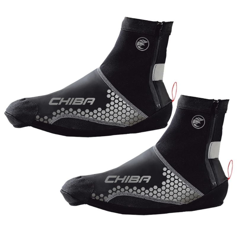 Ochraniacze na buty Chiba MTB Neopren czarno-srebrne