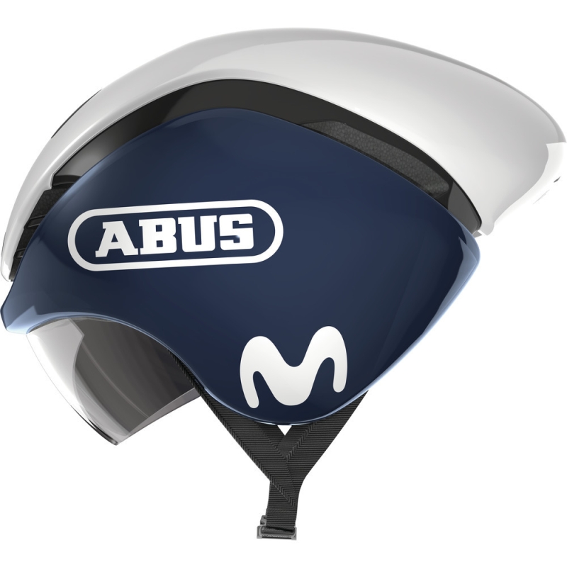 Kask rowerowy Abus GameChanger TT Movistar biały
