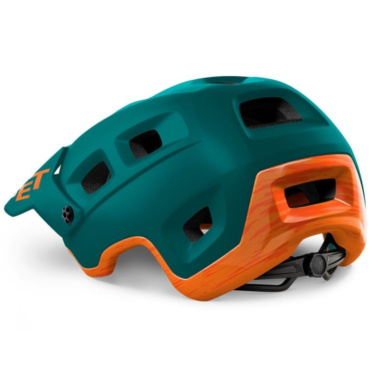 Kask rowerowy MET Terranova zielono-pomarańczowy