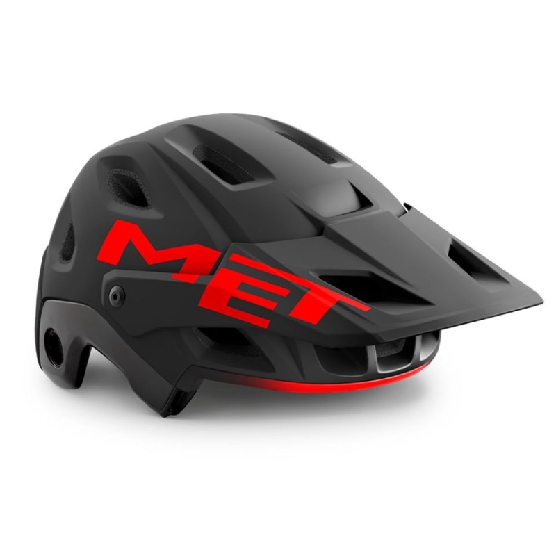 Kask rowerowy Fullface MET Parachute MCR MIPS czarno-czerwony