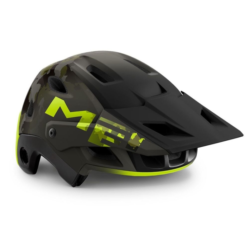 Kask rowerowy Fullface MET Parachute MCR MIPS czarno-zielony